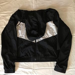 Abercrombie Black and White Windbreaker